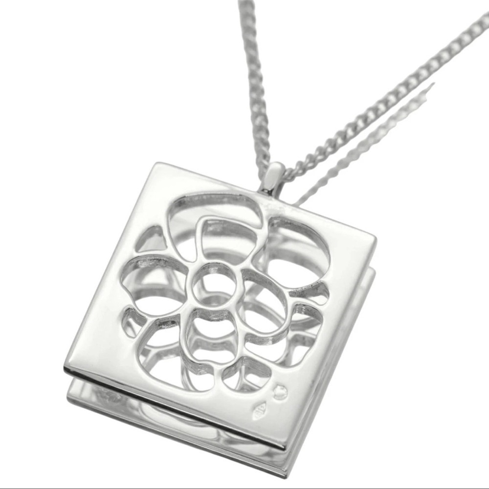 CHANEL Open Camillia 925 Sterling Silver Necklace - Picture 5 of 12